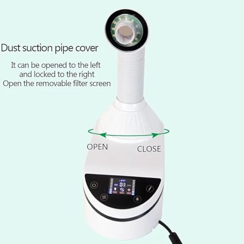 Professional Nail Dust Collector with LED Light, Touch Control, Adjustable Speed, 360 Degree Rotating Hose for Salon Use Essential Nail Art Equipment