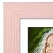 Americanflat 5x7 Picture Frame with Shatter-Resistant Glass - Fits 4x6 Photos with Mat or 5x7 Without Mat - Hudson Collection - Distressed Pink Photo Frame for Tabletop and Wall Display