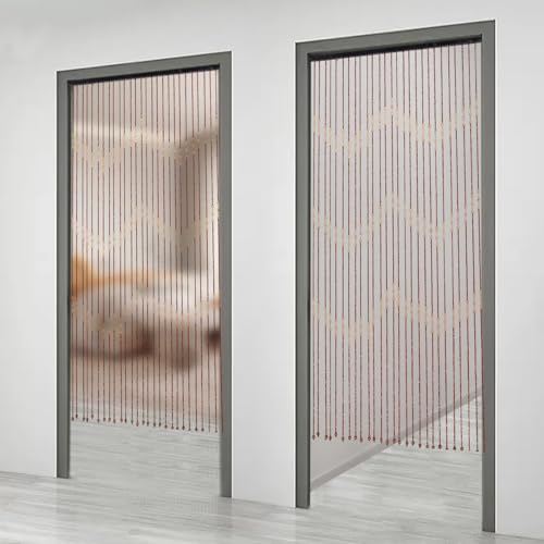Rideau de perles en bois pour porte et salon style bohème - 4
