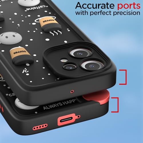 Image of Outlouders Back Cover for CMF by Nothing Phone 2 Pro 5G | 3D Cartoon Bear Cute Fun Silicone Full Body Protection Bumper Case (Black)
