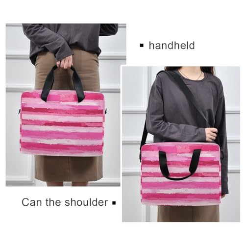 Funda para portátil 15.6 pulgadas con asa y correa rosa miniatura 2