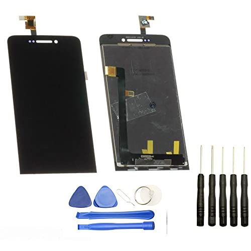 Visiodirect® Ecran Complet: Vitre + LCD Compatible avec Wiko Wax Noir+ Kit Outils