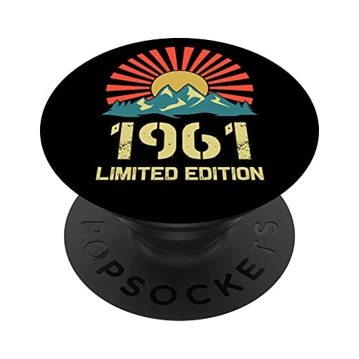 Born In 1961 Edición Limitada 1961 Cumpleaños Popsockets 1961 PopSockets PopGrip Intercambiable