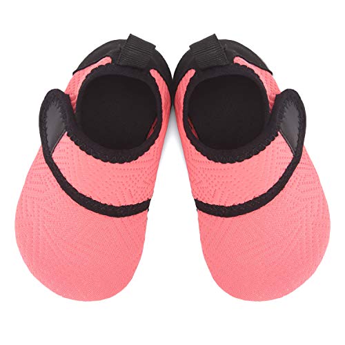 Barerun Baby Girls Boys Swim Water Shoes Quick Dry Non-Slip Water Skin Barefoot Sports Shoes Aqua Socks For Infant Orange 18-24 Months Infant #TOP3