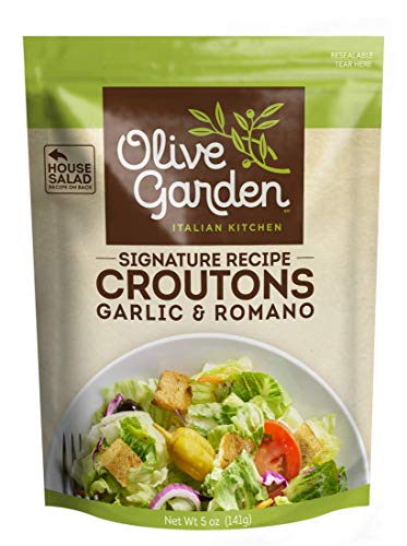 Olive Garden, Seasoned Croutons, Garlic and Romano, 5 Ounce Bag (Pack of 3) - SET OF 3