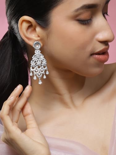 Image of Rubans Demi Fine Stainless Steel Stud Earrings Daily Gift for Women & Girls