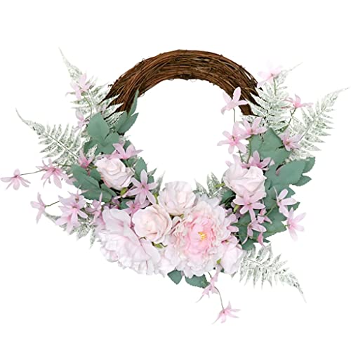 Couronne de pivoines de printemps idéale pour sublimer votre porte d entrée ou décoration de ferme