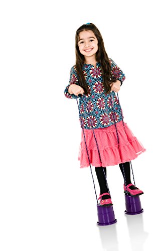 Just Jump It Set of 2 EZ Steppers - Active Indoor and Outdoor Activities for Kids - Can Stepper Toys - Red