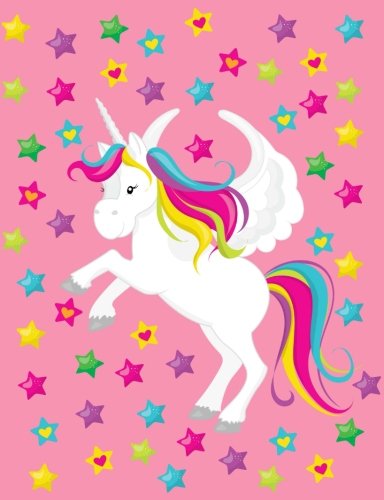 Cahier de composition magique Licorne, cadeau d'anniversaire enfant 200 pages