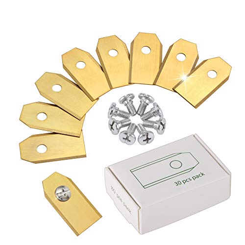 30x Titan Messer Klingen, Original Ersatzmesser aus Carbon (3g - 0,75mm), Mähroboter Ersatzmesser für alle Husqvarna Automower und Gardena |