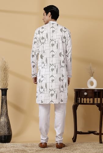 Image of Majestic Man Men's Cotton Regular Fit Casual Kurta