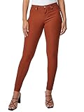YMI Women's Hyperstretch Mid-Rise Skinny Jeans, Copper, L