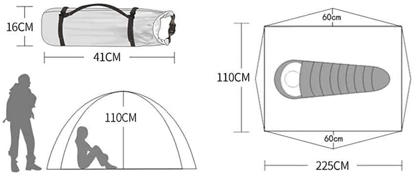 Carpa doble impermeable para camping familiar portátil miniatura 3