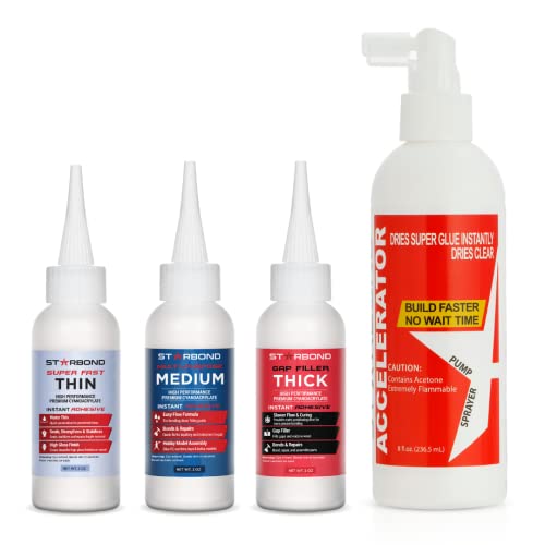 Starbond CA Glue - Thin, Medium, and Thick Viscosities