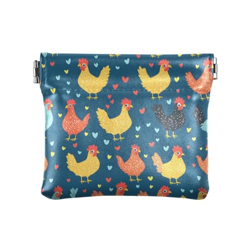 Coin Purse for Women Chicken Heart Coin Pouch Change Holder PU Leather Mini Wallet Portable Coin Bag Money Pocket
