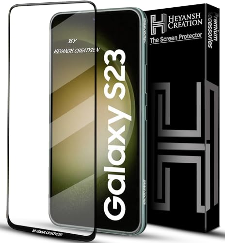 Image of HEYANSH CREATION Tempered Glass Screen Protector Compatible for Samsung Galaxy S23 5G with Screen Guard Edge to Edge Coverage and Easy Installation Kit, Pack of 1 (Samsung Galaxy S23 5G)