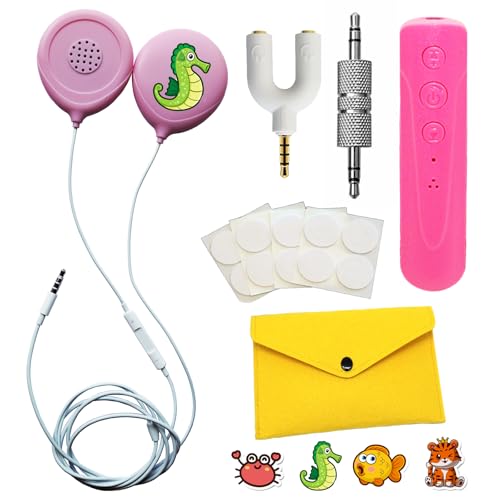 Prnaiev Wireless Bluetooth Pregnancy Headphones for Belly Gifts for Pregnant Women | Jellyfish Baby Bump Headphones | Smart Phone Compatible (Pink)