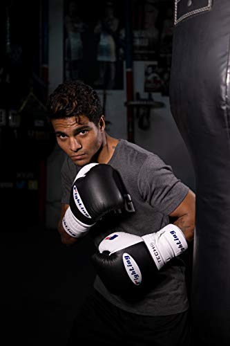 Fighting Sports Tri-Tech Tenacious Lace Training Gloves, Black/White, 18 Oz #TOP3