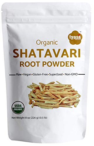 Iyasa Holistics Organic Shatavari Root Powder 8oz - USDA Ayurveda Herb for Womens Daily Rituals Hormone Balance Support Energy & Vitality - Shatavari Root Organic Tea & Health Tonic