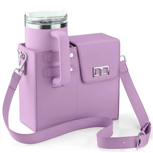 Image of Asaint Stanley Cup Purse Crossbody Bag for 40oz Tumbler with Handle, Water Bottle Purse Pocket Adjustable Strap