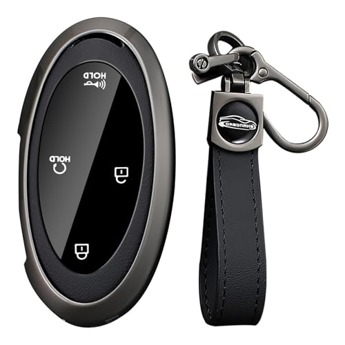 Évitez les rayures : coque clé Hyundai Ioniq 6 robuste en zinc antichoc noire