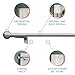 Zenna Home Adjustable Curtain Tension Rod with Decorative Round Finials, No Drill Small Window Rod, Easy Install Expandable Tension Curtain Rod for Windows, 28 to 48 Inch, Brushed Nickel