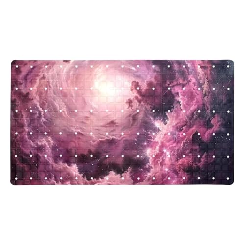 Alfombrilla galaxia de PVC extra larga con ventosas para baño 2