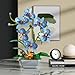 itshWOee Blue Orchid Flowers Bouquet Building Set, Botanical Collection Artificial Plant for Home Décor, Ideal Gifts for Mother's Day, Anniversary, Birthday