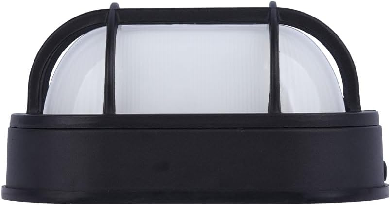 Euri Lighting EOL-WL13BK-3100se Aluminum Housing, Bulkhead Outdoor Integrated LED Wall Light, Wet Rated, 6.2 Watts, 434 Lumens, (2700-6500K) Tunable, ETL, 2 Year, 50K Hour WTY
