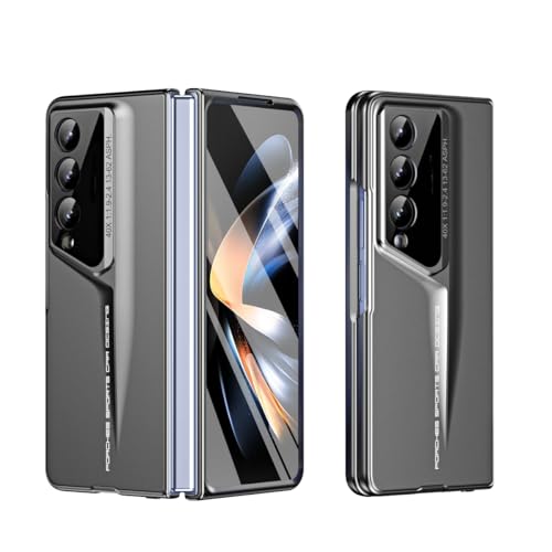 Coque de protection d'écran compatible avec Samsung Galaxy Z Fold 6 rigide premium gris