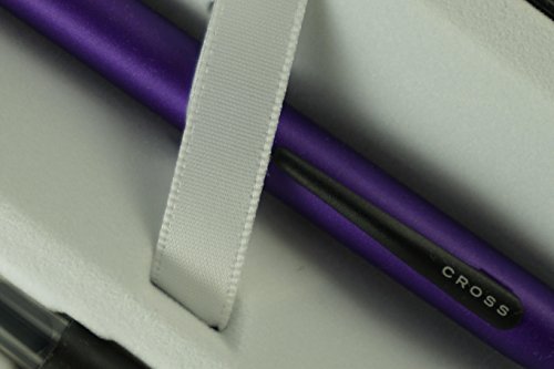 Cross Limited Series Tech 2 Purple Violet Dual-personality Pen with two replacement stylus Tops and two cross bonus refill in blue and black colors