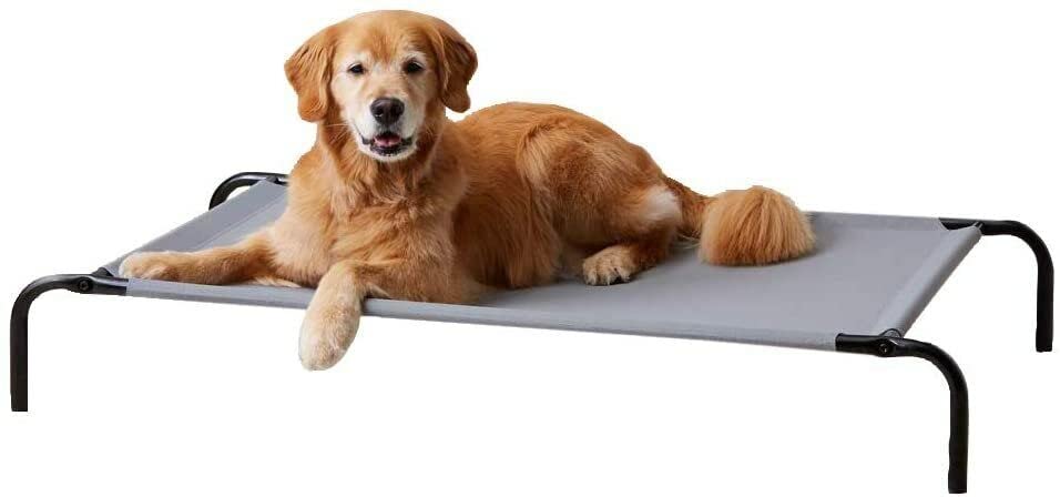 Petslover Dog Bed Elevated Outdoor Raised Pet Cot Indoor Durable Iron Frame (M, Grey) (B0C69TTXXR) Amazon Price History, Amazon Price Tracker