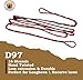 Deerseeker Flemish D97 Bow String Handmade Twist Bowstring 16 Strands 54-70in Fast Flight for Traditional Longbow Recurve Bow Replacement Archery Accessories (Brown+Black, AMO 64