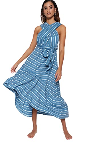 Robe tissée femme coupe régulière Trendyol, beachwear midi et vêtement de plage léger