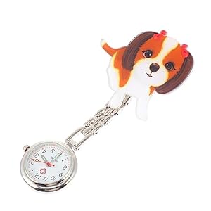 CALLARON 1 Set Zakhorloge Herenhorloges Sleutel Hanger Horloges Arts Horloges Artsen Gift S Horloges Voor Mannen Heren Horloges Fob Klok Horloge Broche Puppy Horloge Ketting Verpleegster