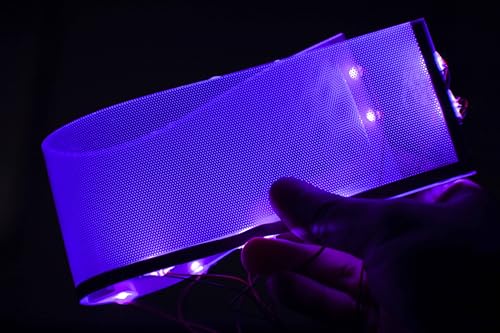 Image of [ Rectangular ] for Master Chief Helmet Lamp Titan Lamp Batman led Light Decorations Flexible Helmet Lights Cosplay DIY kit RGB Superhero for Men Gifts Purple
