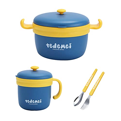 Children Tableware Stainless Steel Cartoon Children's Tablewares Insulated Bowls Cups Spoon Fork Sets Gifts For Children