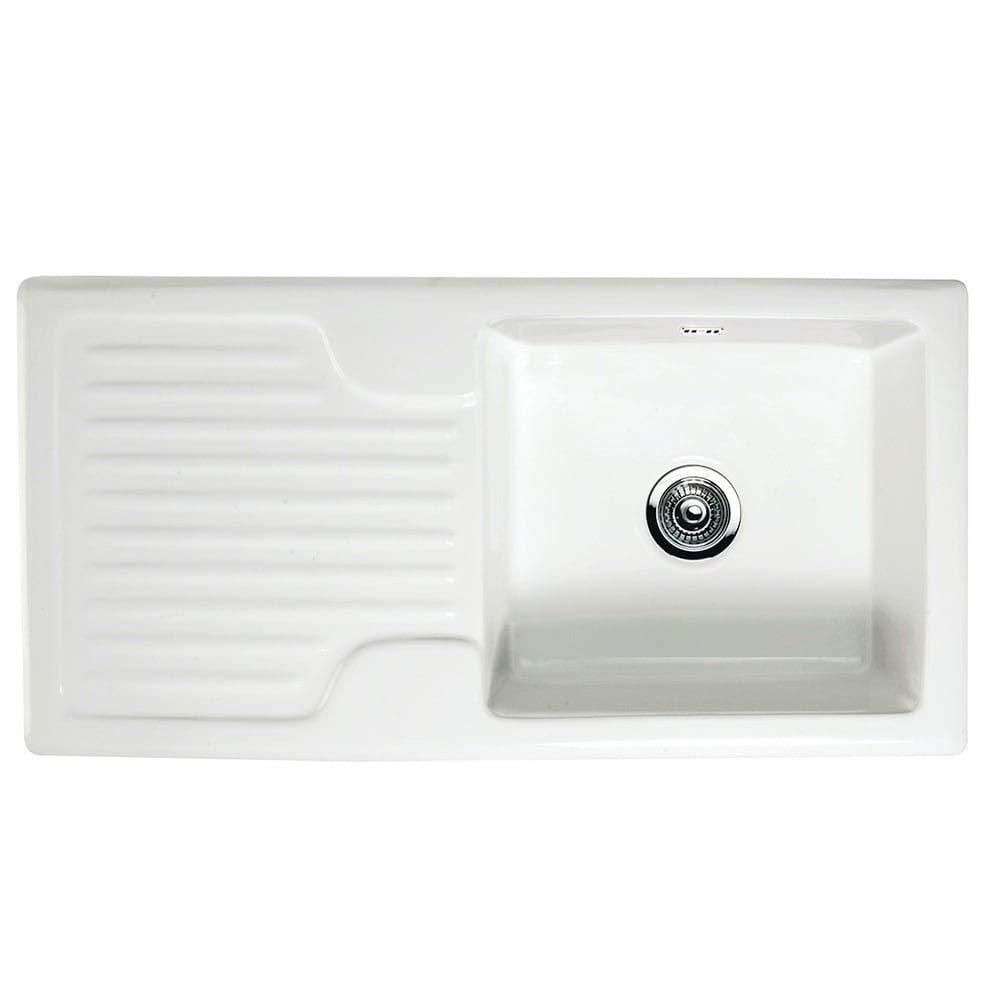 RAK Gourmet 4 Ceramic Kitchen Sink 1.0 Bowl 1010mm L x 510mm W - White