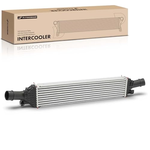 A-Premium Turbocharger Intercooler Compatible with Audi A4, A5, A6, A4/A5/A6 Quattro, allroad, Q5, L4 2.0L Turbocharged, Charge Air Cooler