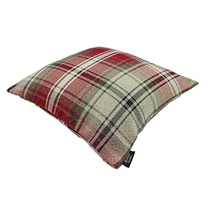 McAlister Textiles Angus | 4er Packung Sofakissen mit Füllung im Tartan-Muster kariert 43cm x 43cm in Rot | Deko Kissen für Sofa, Bett, Couch – Bild 4