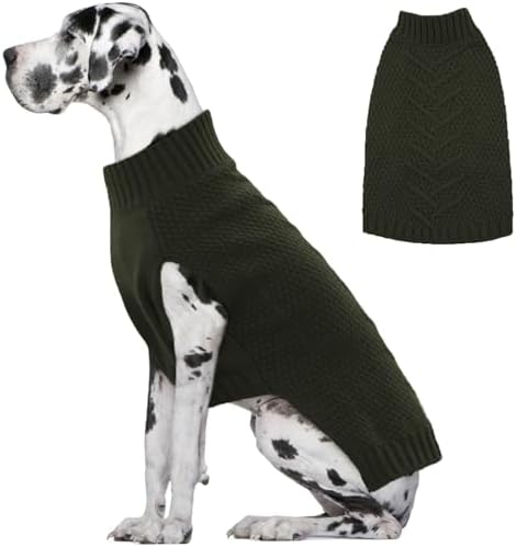 IECOii Big Dog Pullover,XXXXL Hunde Kleidung für große Hund,Kaltes Wetter Wintermantel für großeHunde,Warme Herbst Hunde Kleidung für Haustiere Strickkleidung,Doberman,Great Dane P
