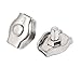 Aexit M4 304 Chain & Rope Fittings Stainless Steel Simplex Single Post-Style Wire Rope Clip Wire Rope Clips Clamp 2PCS