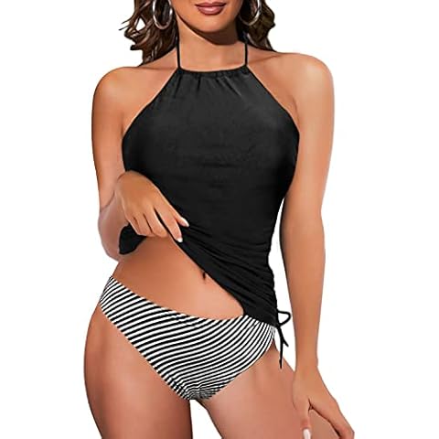 Rayson Mujer Tankini 2 Piezas con Cordón Ropa de baño Cover