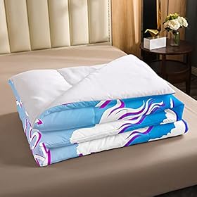 Girls Mermaid Comforter Set Twin Size, Gradient Down Comforter Coastal Nature Bedding Set for Kids Women Adult Bedroom… 41qLJcIrkiL. SS280