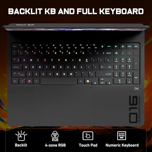 Image of HP Omen RTX 5060 Gaming Laptop, 16.1 inch FHD+ 144Hz, AMD Ryzen 9 8940HX, 64GB DDR5 RAM, 4TB SSD, RGB Backlit KB, RJ-45, Bundle with Thunderobot 7 in-1 USB-C Hub, Black, Windows 11 Home