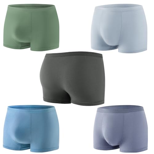 Men’s Disposable Underwear for Travel-Business Trip-Spa- 100% Cotton boxer briefs Multicolor(5 pcs)