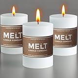 Melt Candle Co White Pillar Candles 3