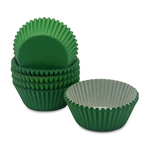 Image of Standard Baking Cups, Classic Green Greaseproof Festive Cupcake Liners, 150-Count