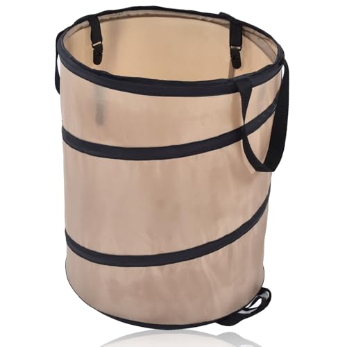 Sac de jardinage pliable de 10 gallons, sacs de déchets de jardin collecteur de feuilles, poubelle de camping, seau pliable, tissu Oxford à ressort en acier renforcé