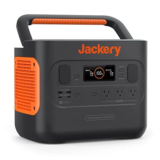 Jackery Explorer 2000 PRO Portable Power Station, 2160Wh Capacity with 3 x 2200W AC Outlets, Fast Charging, Solar Generator (Solar Panel Not Included) for Home Backup, Emergency, RV Outdoor Camping